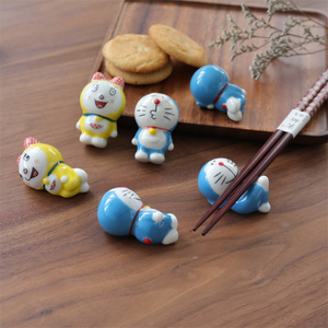 Porta Palillos de Cerámica Azul Glaseado Clásico, con Diseño de Gato Adorable, Estilo Animado para Mesa de Comedor, Decoración Divertida para el Hogar, Estilo Japandi, Nuevo Compañero Favorito - Product Image 6