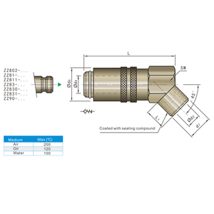 Заглушки быстроразъемные закаленные медные ZZ807, латунные фитинги, аксессуары для пресс-форм для литья пластмасс под давлением - Product Image 3