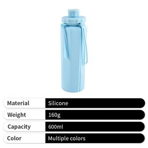 New Silicone Sports <b>Kettle</b> Outdoor <b>Camp</b> Portable Anti-drop High Temperature Foldable Food Grade Silicone Water Cup - Product Image 3
