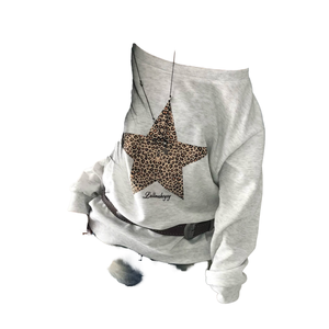Vestidos Casuales de Manga Larga con Estampado de Leopardo y Estrellas Bordadas, Estilo Urbano, Nueva Moda de Invierno, Ropa para Vacaciones - Product Image 1
