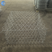 Paniers gabions en fil de fer galvanisé antirouille (2x1x1m) avec service de découpe de trous hexagonaux pour les travaux de protection des lacs et des pentes