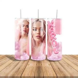 Taza de café personalizada para regalo de San Valentín, vasos de acero inoxidable para San Valentín con tapa y pajita - Product Image 4