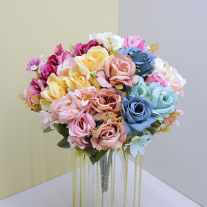 Flores Artificiales de <span class=keywords><strong>Hortensia</strong></span> y Peonía de Estilo Europeo para Decoración del Hogar, Sala de Estar, Mesa y Mesa de Centro, Flores de Plástico - Product Image 4