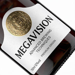 Etiqueta de Vino con Estampado Dorado de Alta Textura, Patrón Artístico Personalizado, Estampado en Caliente para Imprimir Etiquetas de Embalaje, Adhesivo de Lujo - Product Image 2