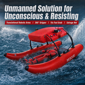 Robot de sauvetage intelligent tout-en-un, bateau de sauvetage électrique sans pilote à commande sans fil pour la sauvetage aquatique en rivière et en mer - Product Image 3