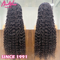 Cabello Humano Virgen Peruano Ondulado Profundo de 30 Pulgadas, Rizado Natural Indio, Full HD para Peluca, Encaje Transparente Sin Pegamento, Venta al Por Mayor