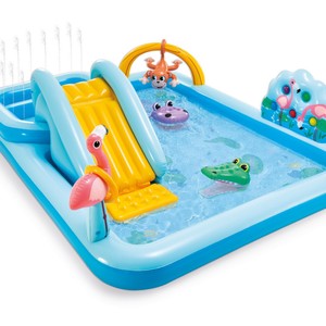 <span class=keywords><strong>Piscine</strong></span> gonflable <span class=keywords><strong>Intex</strong></span> 57161 en forme de crocodile avec <span class=keywords><strong>toboggan</strong></span> et jet d'eau pour enfants, utilisation estivale, natation/baignade, 244 cm x 198 cm x 71 cm - Product Image 1