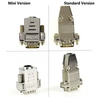 Kit de Conector de Puerto Serie de 9 Pines GW Mini Versión DB9 Macho/Hembra con Carcasa Metálica RS485 RS422 COM