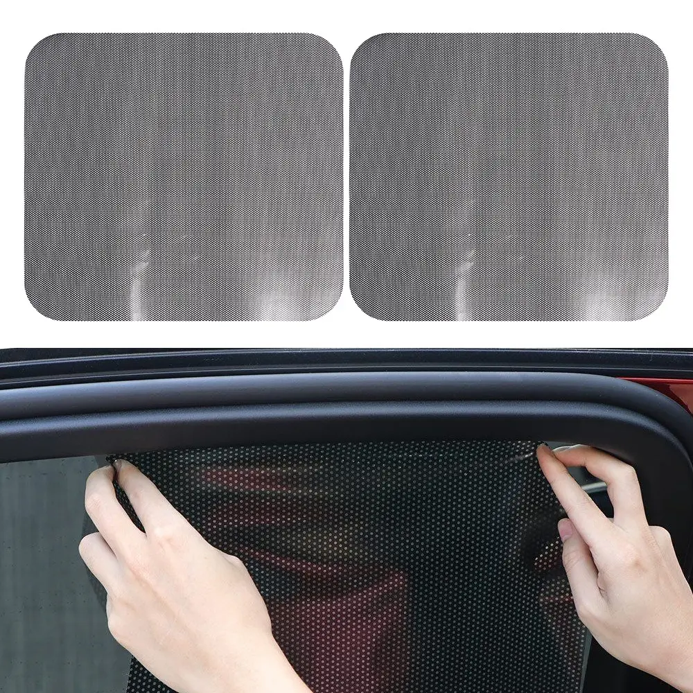 מכונית וילון שמשת מדבקת צל שמש הגנת UV שמשיה מגן כיסוי צד חלון סרט אוטומטי Stying 42x38cm 2Pcs לכל סט