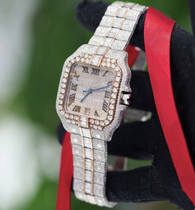 Orologio di Lusso con Diamanti 2026 da Uomo, Stile Hip Hop Bling Bling, Orologio da Polso Iced Out, Orologio Quadrato alla Moda Impermeabile - Product Image 1