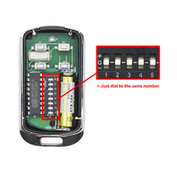 Control remoto automático de plástico con código rodante de 433,92 MHz para abridor de puerta con señal estable y antiinterferencias