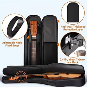 Kit borsa per strumenti musicali con <span class=keywords><strong>fodera</strong></span> in PVC impermeabile leggero per chitarra e basso con funzione USB alla moda - Product Image 4
