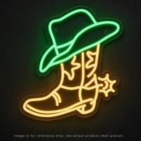 Enseigne néon LED personnalisable multi-couleurs étanche pour chapeau et bottes de cowboy, idéale pour la publicité dans les bars, pubs, fêtes, magasins et la décoration intérieure