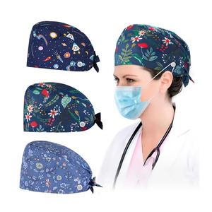 Novo Design Respirável Tecido Unisex Medical Scrub Caps Ajustável Beleza Hospital Colorido Medical <span class=keywords><strong>Mob</strong></span> Caps - Product Image 3