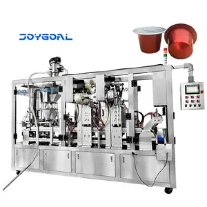 Automatic K-CUP Style Ground Coffee Capsule Filling And Sealer Sealing Machine With Nitrogen Flushing 8 Line For K Cup