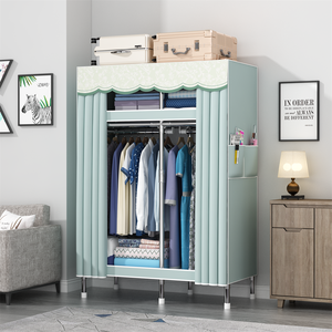 Armoire <span class=keywords><strong>de</strong></span> rangement en tissu pliable, Simple et moderne pour garde-robe, bricolage, installation facile, renforcement - Product Image 6