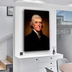 Thomas Jefferson Custom ritratto presidenziale dipinti su tela e arti murali decorazioni per la casa <span class=keywords><strong>storico</strong></span> muro <span class=keywords><strong>arte</strong></span> - Product Image 1