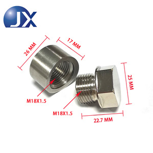 ชุดอุปกรณ์เชื่อมต่อเกลียวแบบเชื่อมได้ Universal M18x1.5 พร้อมปลั๊กปิด |   อุปกรณ์เสริมท่อไอเสียรถยนต์แบบหนัก |   แก้ไขรหัสเครื่องยนต์และป้องกันการรั่วไหลของไอเสีย - Product Image 3