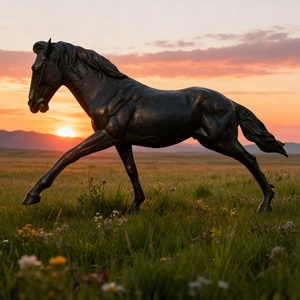 Grande <span class=keywords><strong>statue</strong></span> de cheval en bronze pour la décoration de jardin et de place, taille et couleur personnalisables, <span class=keywords><strong>sculpture</strong></span> en fonte métallique - Product Image 5