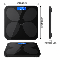 Balance connectée Bluetooth de haute précision pour la mesure de la graisse corporelle, balance électronique de salle de bain numérique, OEM ODM CE RoHS
