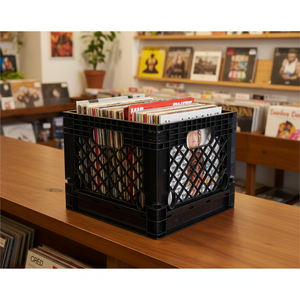 Caja de Almacenamiento de Discos Plegable Directo de Fábrica con Divisores, <span class=keywords><strong>para</strong></span> Discos de Vinilo de 12 Pulgadas, Protectora y Ahorradora de Espacio - Product Image 2