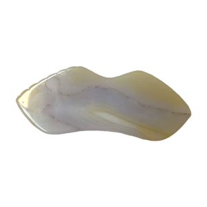 Herramienta Facial Gua Sha de Ágata Gris Natural, Masajeador de Piedra con Borde Irregular Personalizado - Product Image 2