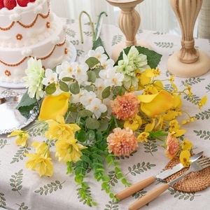 Aomori Ramo de Lirios Calla Artificiales de Tela Plástica Tejida para Decoración de Bodas y Hogar CF02135 - Product Image 1