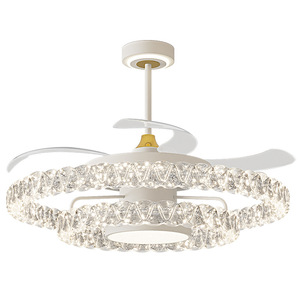 2026 Lamp Ye Lighting Iron Invisible <b>Ceiling</b> Fan <b>Light</b> for Living Room & Dining Room Quiet Luxury Design - Product Image 5