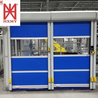 Porte de salle blanche à enroulement électrique coupe-vent, porte rapide en PVC imperméable à haute vitesse, design industriel