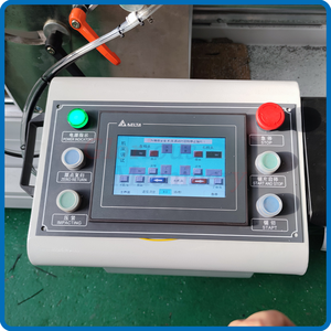 เครื่องตัดกระจกหน้าต่างประตูหน้าต่างอลูมิเนียมอลูมิเนียมสองหัวแนวนอนขนาด450มม. - Product Image 4