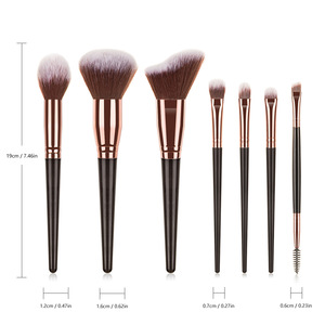 ชุดแปรงแต่งหน้าแบบกำหนดเอง 7/10/15 ชิ้น สีดำ สำหรับรองพื้น คอนซีลเลอร์ ใบหน้า ดวงตา - Product Image 4