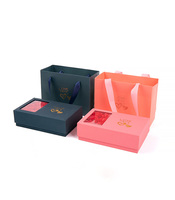 Boîte à bijoux en carton rigide de luxe avec fenêtre en PVC pour collier, bague, boucles d'oreilles, cadeau de la Saint-Valentin, cadeau de fête