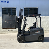 Chariot élévateur électrique WGZN OEM personnalisé de 2 tonnes, construction robuste en acier, chariot élévateur à batterie pour la manutention industrielle du fret