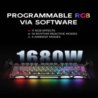 Clavier mécanique GravaStar Mercury K1&K1 Pro 75% 82 touches rétroéclairé RVB, échangeable à chaud, USB 2.4G Type-C, clavier de jeu