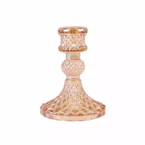 Candelabro de cristal ins simple europeo, base de cera para el hogar, mesa romántica, candelabro de boda para cena con velas