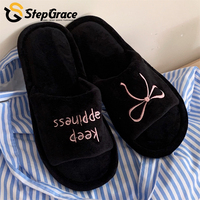 Groothandel Voorraad Vrouwen Slippers Hart Valentines Schoenen Indoor Bont Love Heart Pluche Antislip Slip Voor Thuis