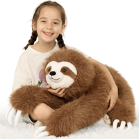 Peluche personnalisée 30cm 45cm 65cm, paresseux en peluche à bras longs lestés, coussin doux, cadeau