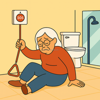 Botón de Ayuda con Cordón y Sistema de Llamada Inalámbrico para Hospitales y Residencias de Ancianos - Dispositivo de Asistencia de Emergencia para Discapacitados