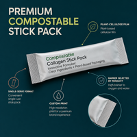 Sachet souple compostable en cellulose personnalisé pour poudre protéinée – Emballage flexible – Fabrication OEM en gros