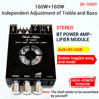 WUZHI ZK-1602T AUDIO 160W X 2 haut-parleur amplificateur carte Module aigus basses double canal stéréo TDA7498E Module de son