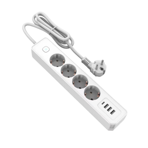 EU Power Strip Surge Protector with 3-way Socket Switch 1.4m Cable Length 16A Current Features <b>USB</b>-A TYPE-C Ports - Product Image 5