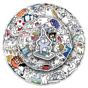 50 pegatinas personalizadas <span class=keywords><strong>de</strong></span> PVC con diseño <span class=keywords><strong>de</strong></span> <span class=keywords><strong>Simon</strong></span>'s Cat, impresas en alta definición, para <span class=keywords><strong>juguetes</strong></span>, computadoras y teclados - Product Image 6