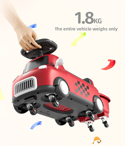 Wholesale Low-priced <strong>Kid's</strong> Four-wheeled Scooter Plastic Riding Toy Car 1-3 Years Old Boys and Girls Walker With Storage Trailer - Product Image 4