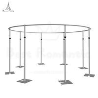 Mât en aluminium télescopique vertical de haute qualité, Kits de tuyaux et de drapé bon marché pour décoration de toile de fond de mariage, vente en gros