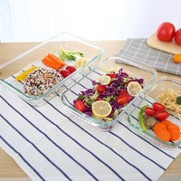 Ustensiles de cuisson four à micro-ondes plat four en verre borosilicate ustensiles de cuisson plaque de cuisson