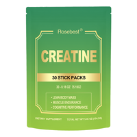 Rosebest OEM Private Label Vegan Pré-entraînement Supplément nutritionnel pour le sport Poudre de créatine monohydrate pour boisson énergétique en vrac dans des sacs