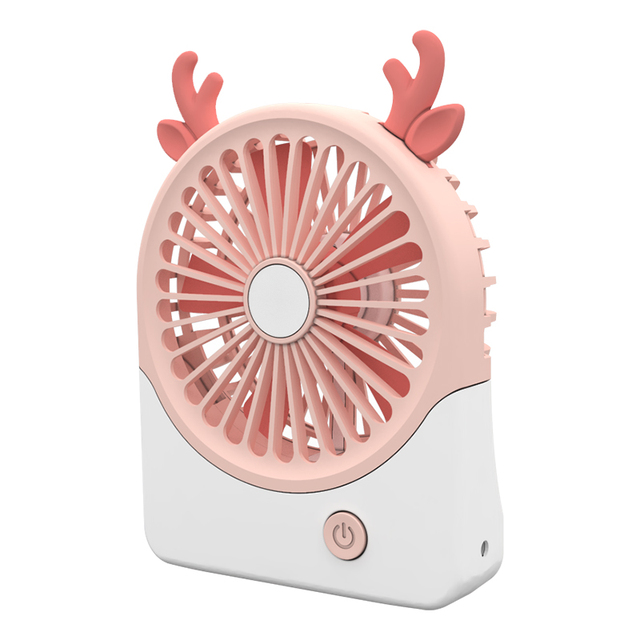 Portable USB Rechargeable Mini Fan Animal Shaped Cute 5V Table Fan Multiple Colors Low Noise Personal Cartoon Car Use Battery