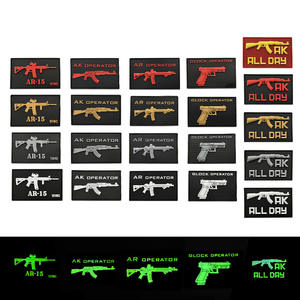 Parche de Goma Suave Termoadhesivo con Diseño de Rifle AK Táctico, Impermeable, para Brazo, Mochila, Casco, Ejercicio - Product Image 1