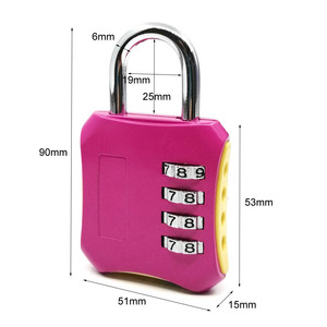 Candado de Combinación CH-607 de Aleación de Zinc, Reajustable, para Viajes, Gimnasio, Armario, Colores Variados, Electrochapado - Product Image 2