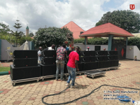 Sistema de Sonido Profesional de Alta Gama con Altavoces Line Array Pasivos Dobles de 12 Pulgadas Resistentes al Agua